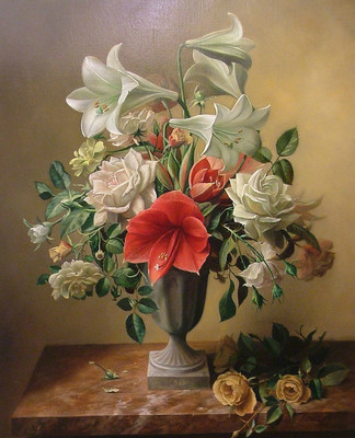 比利時Pieter Wagemans寫實花卉靜物油畫作品欣賞